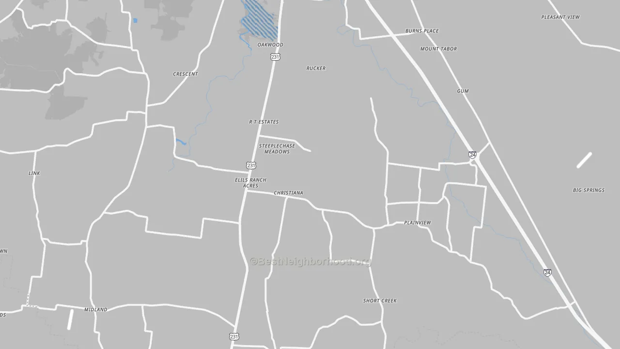 Transit Grade map of Christiana, TN
