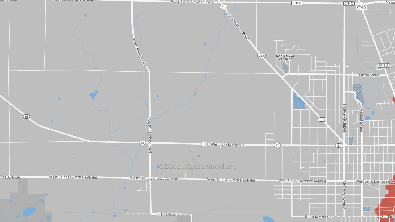 Transit Grade map of Christilla Heights, WI