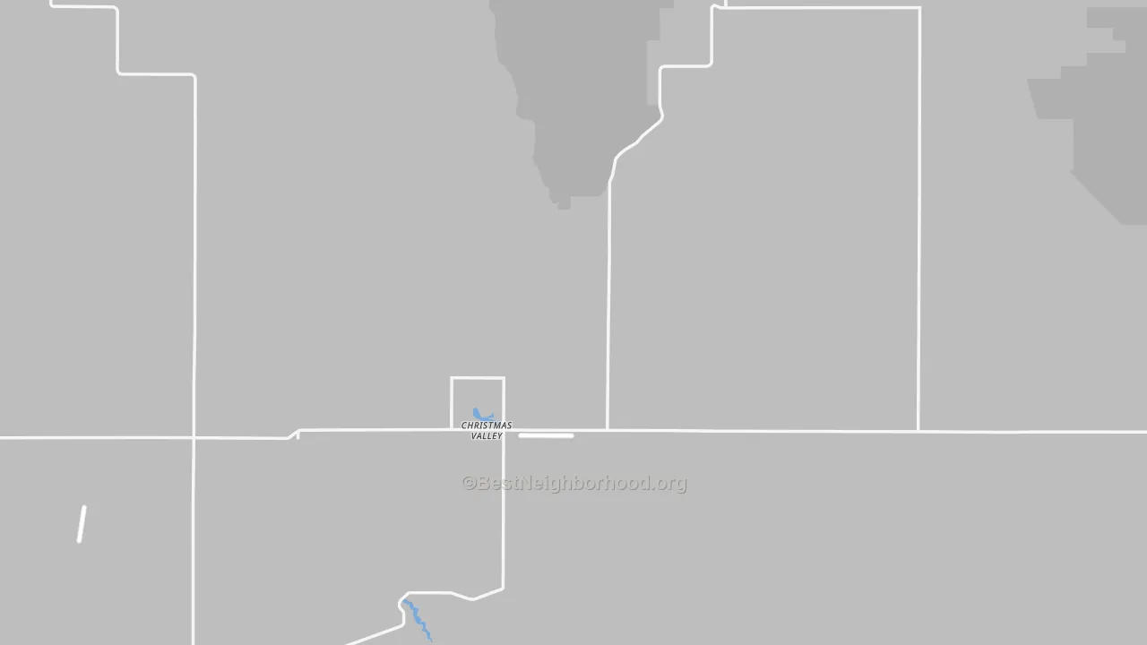 Transit Grade map of Christmas Valley, OR