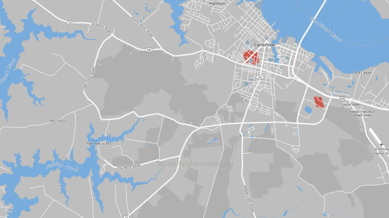 Transit Grade map of Christs Rock, MD