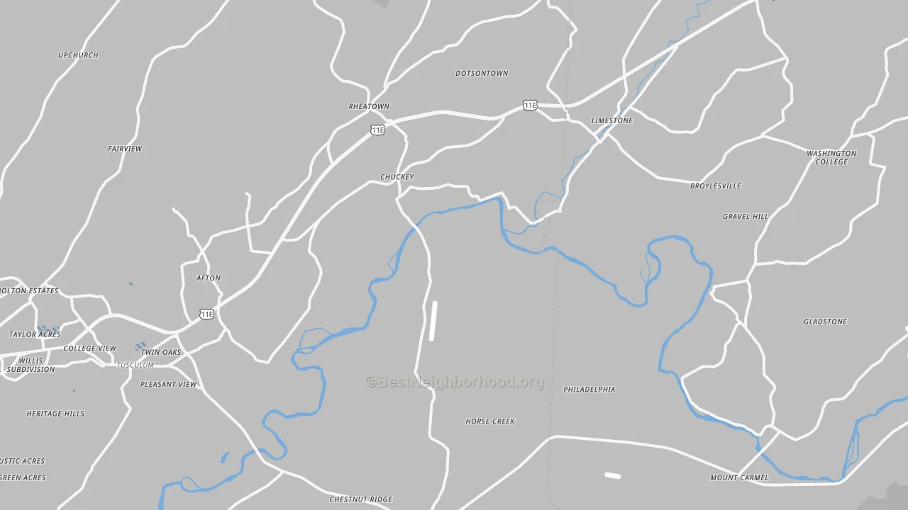 Transit Grade map of Chuckey, TN