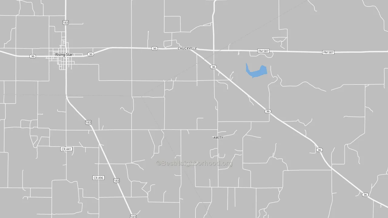 Transit Grade map of Chuckville, TX