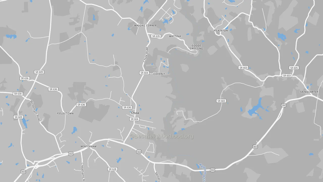 Transit Grade map of Chula, VA