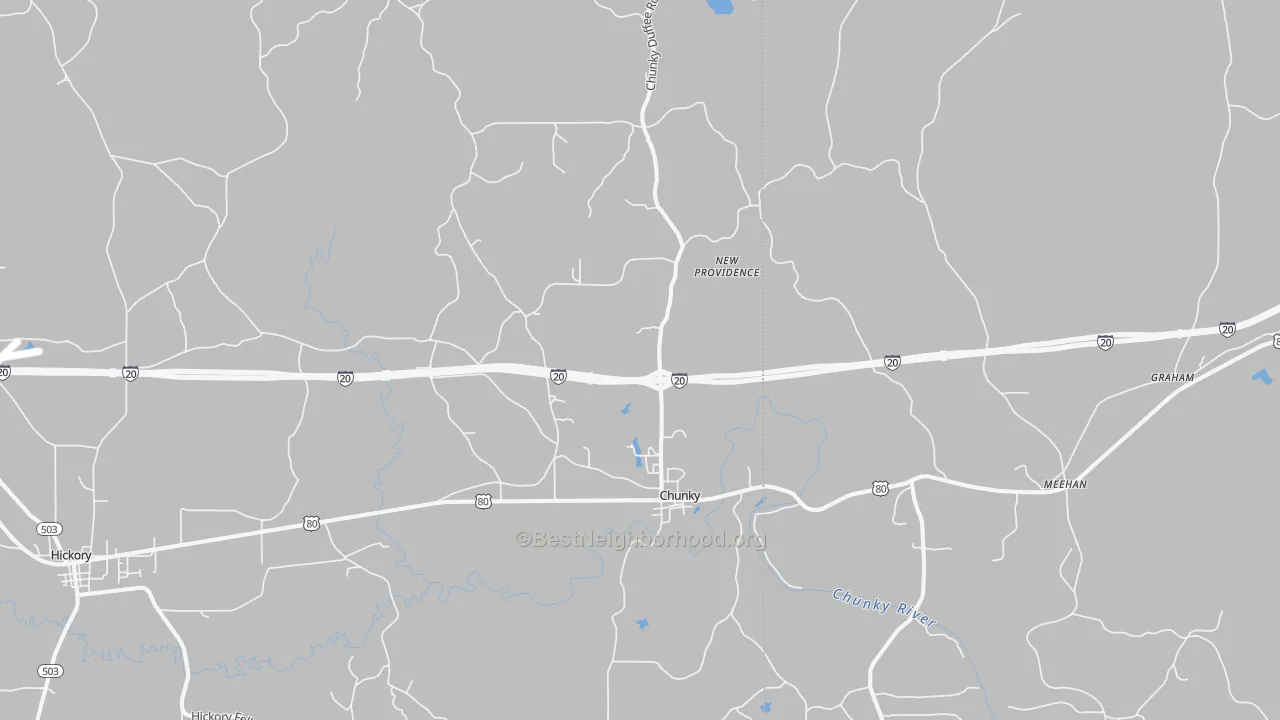 Transit Grade map of Chunky, MS