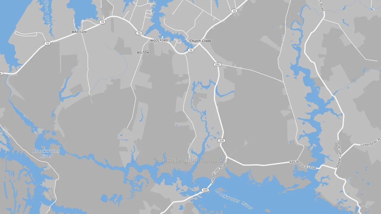Transit Grade map of Church Creek, MD