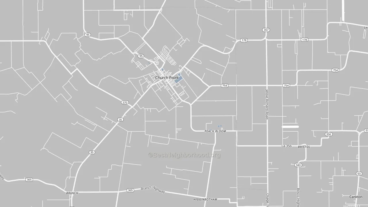Transit Grade map of Church Point, LA