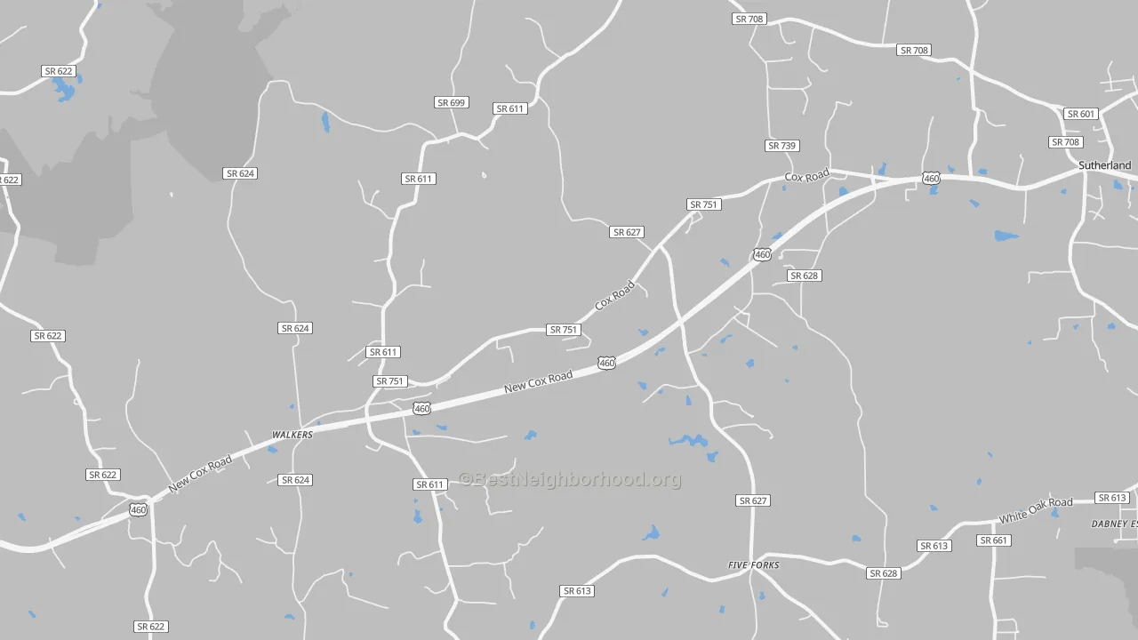 Transit Grade map of Church Road, VA