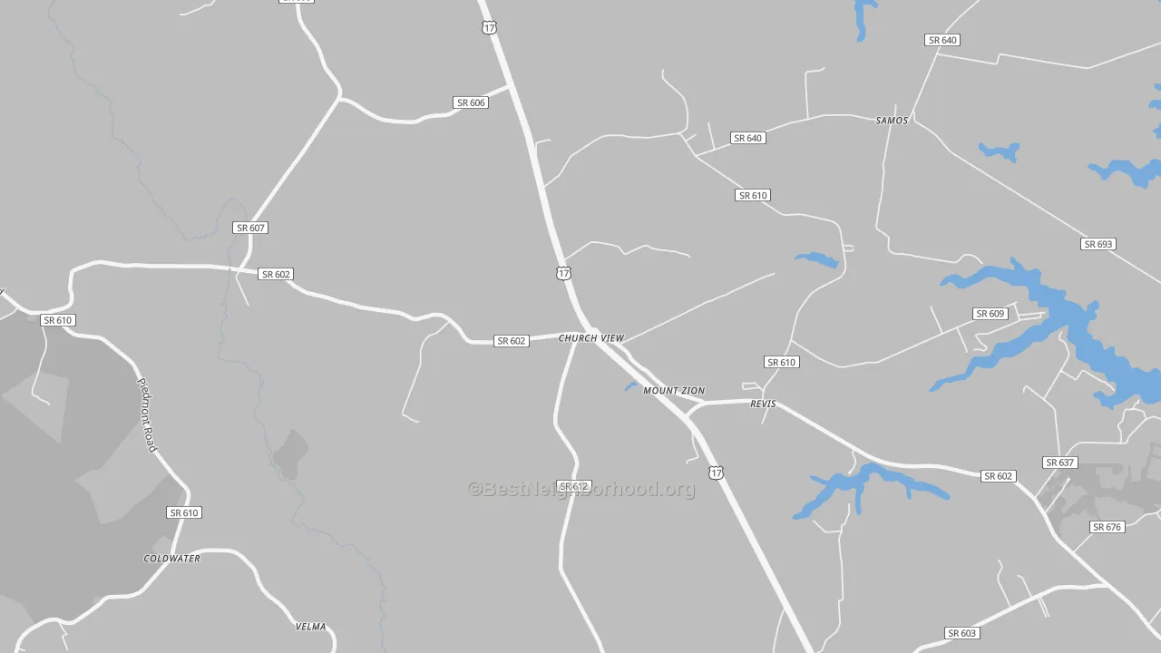 Transit Grade map of Church View, VA