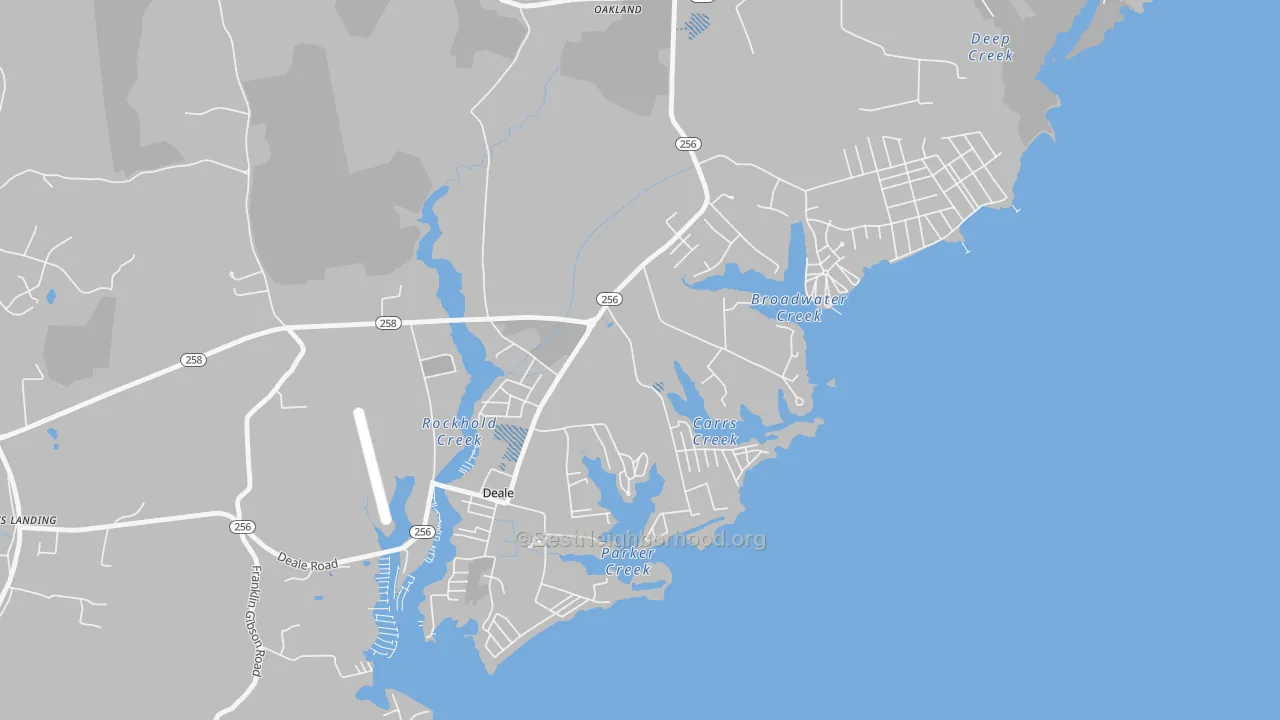 Transit Grade map of Churchton, MD