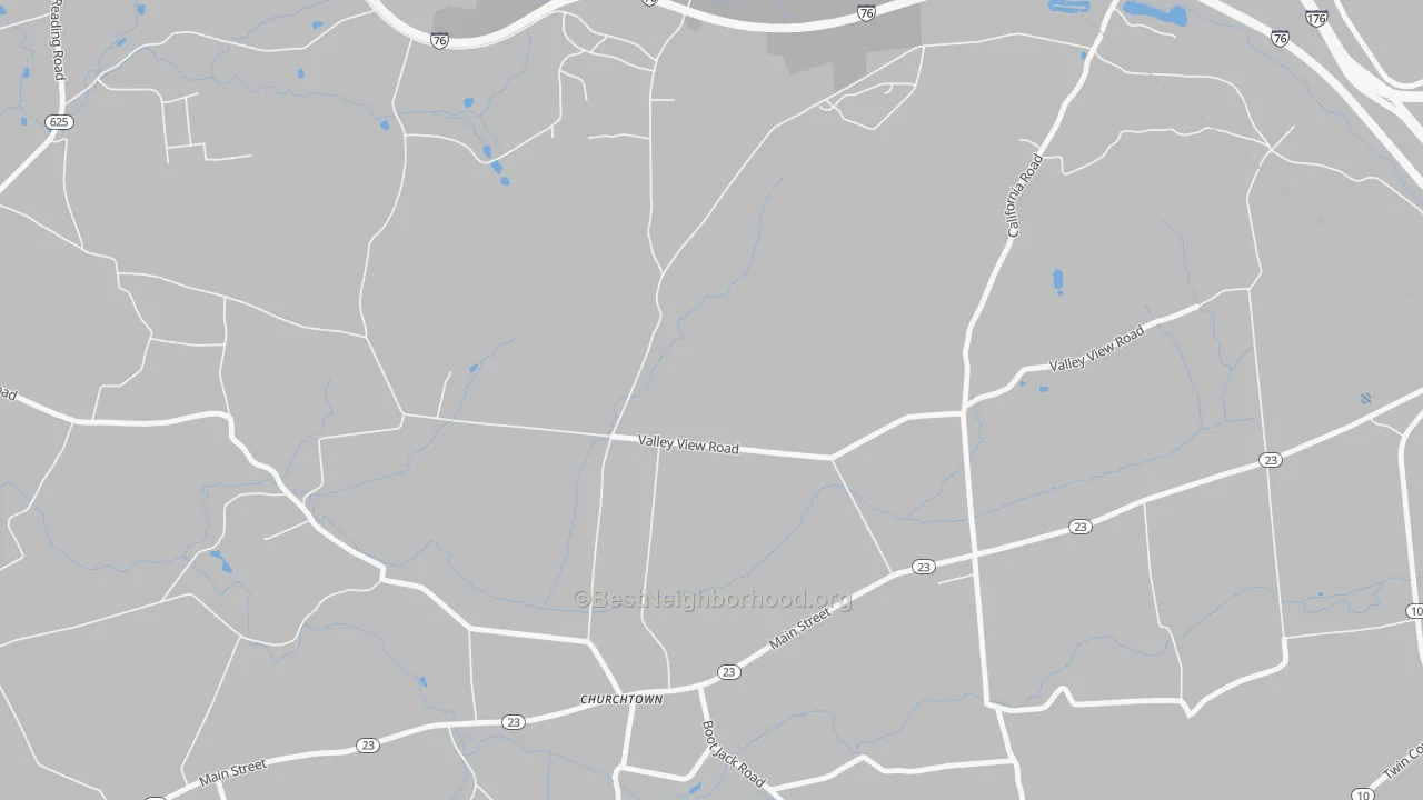 Transit Grade map of Churchtown, PA