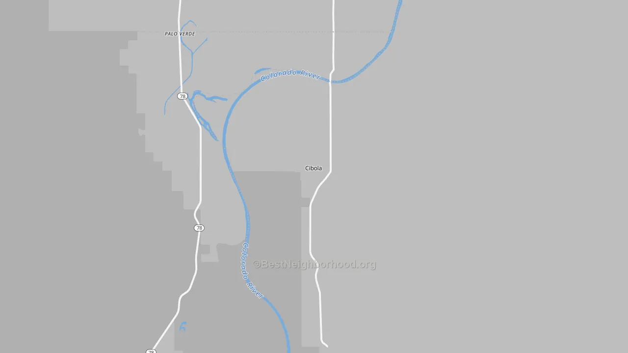 Transit Grade map of Cibola, AZ
