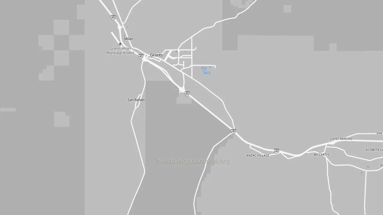 Transit Grade map of Cibola County, NM