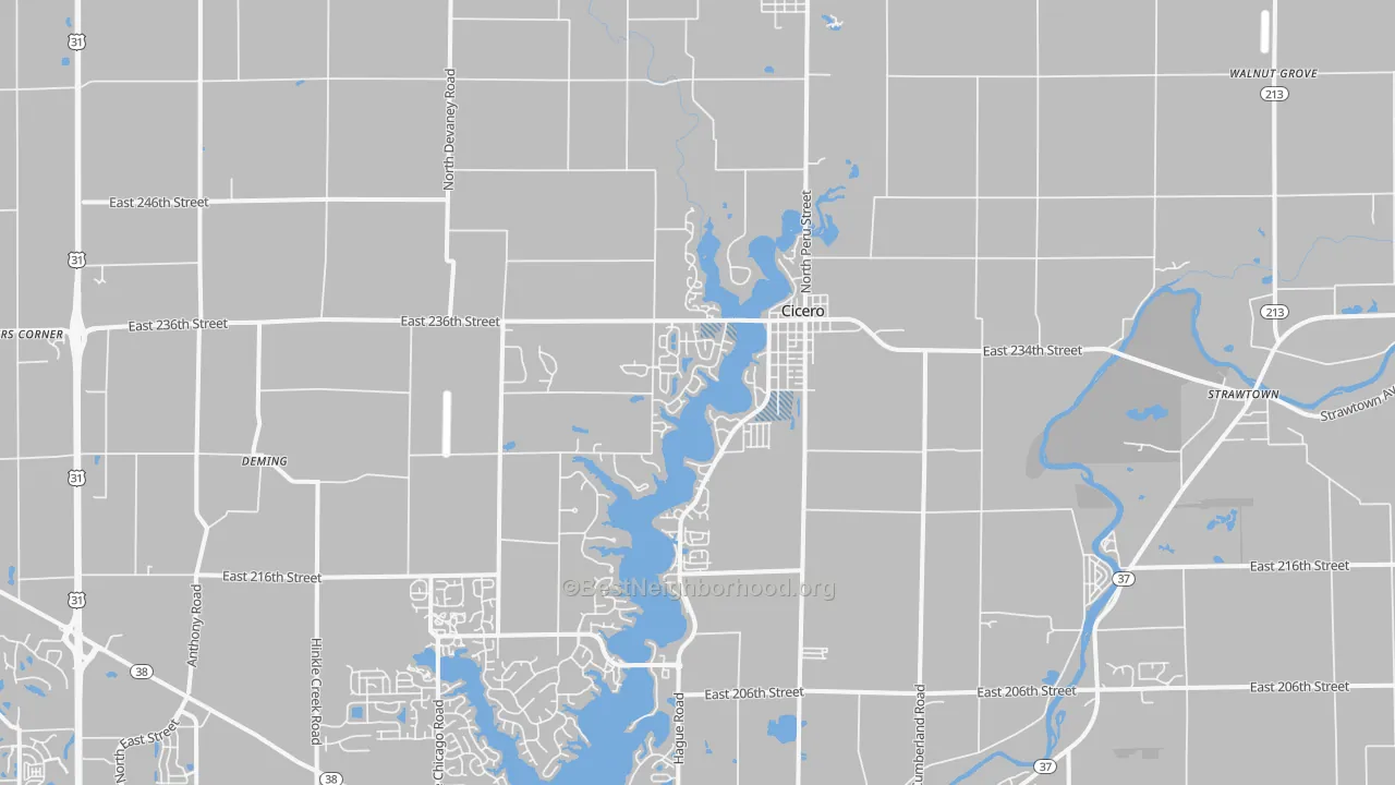 Transit Grade map of Cicero, IN