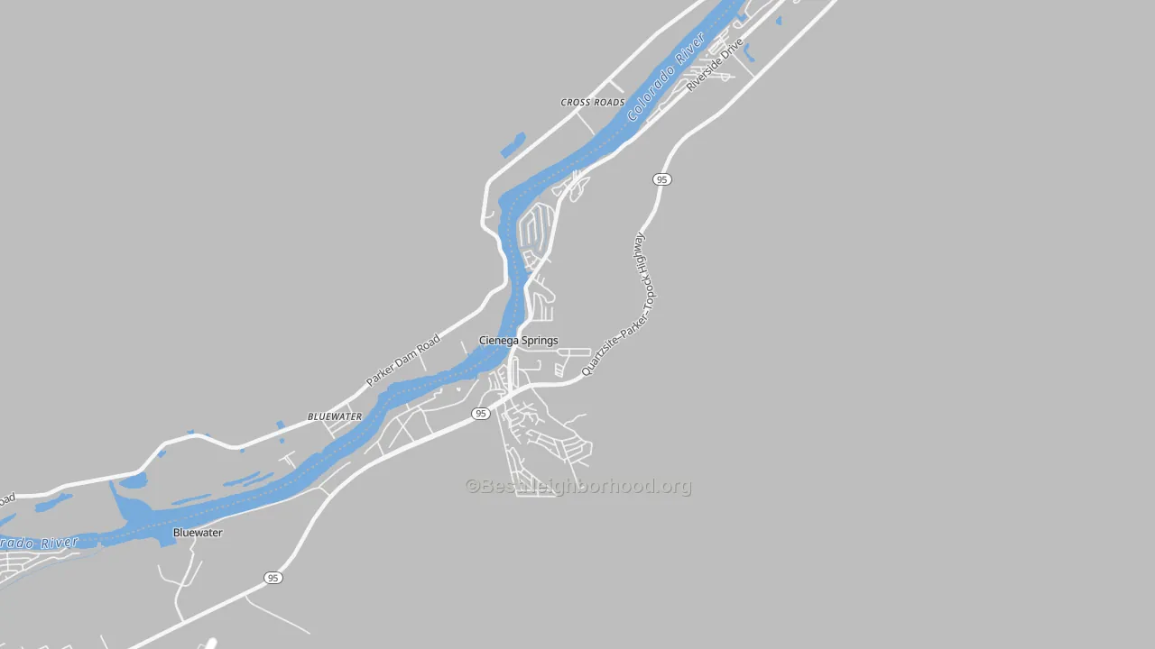 Transit Grade map of Cienega Springs, AZ