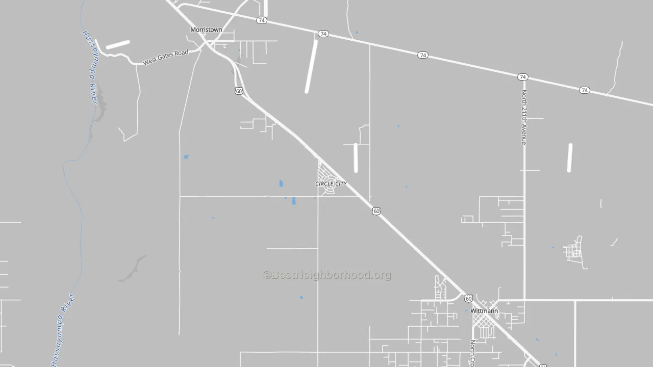 Transit Grade map of Circle City, AZ
