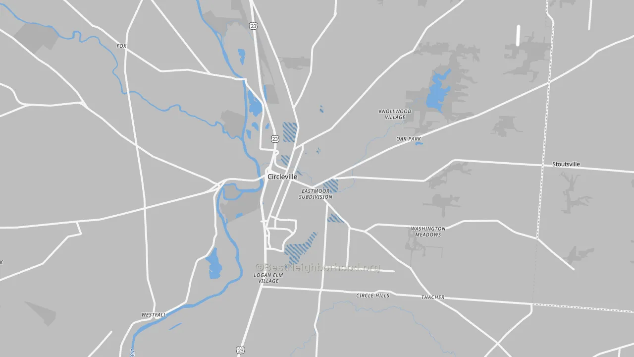 Transit Grade map of Circleville, OH