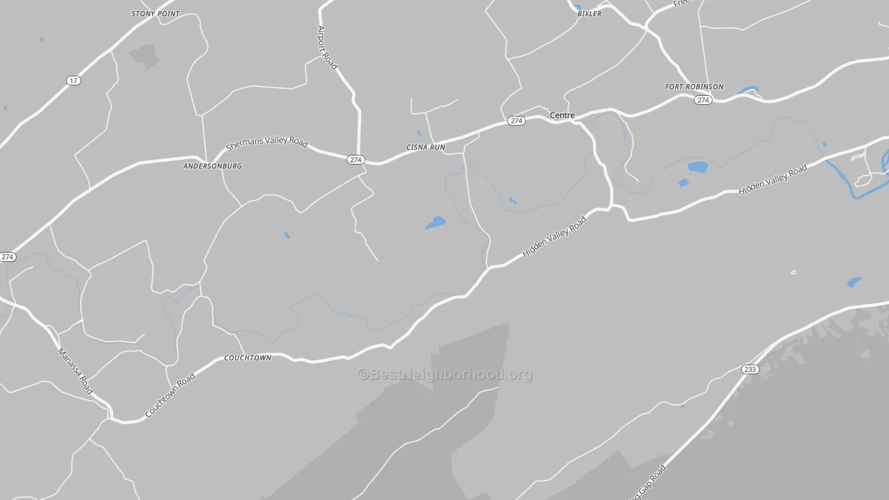Transit Grade map of Cisna Run, PA