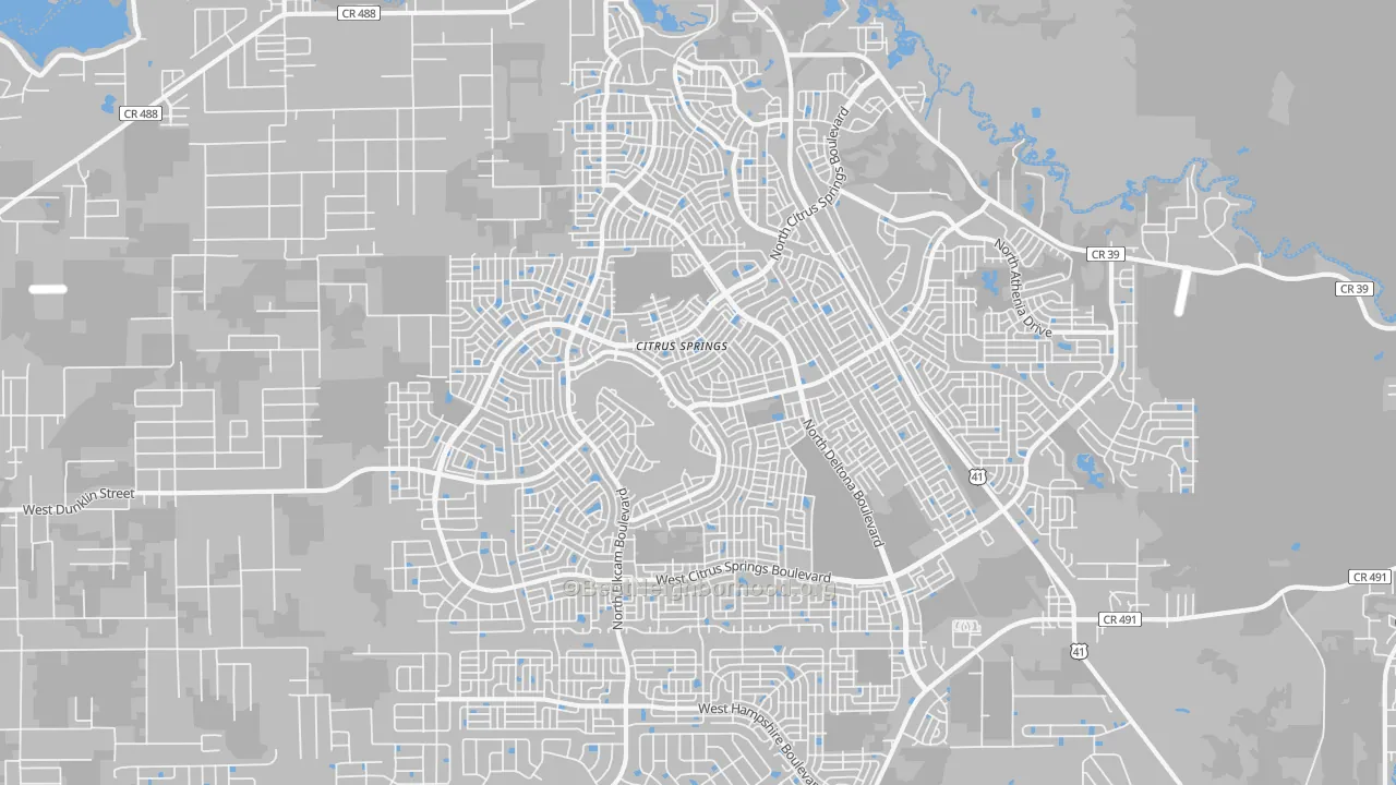 Transit Grade map of Citrus Springs, FL