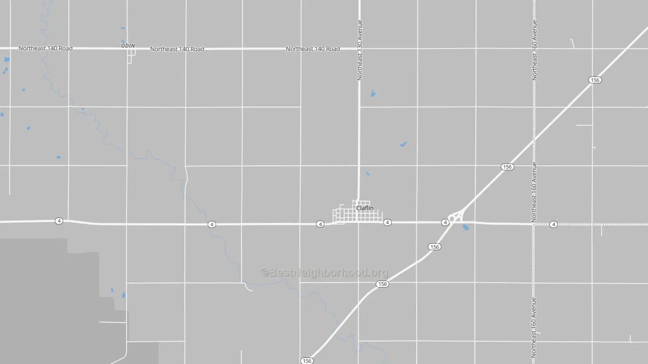 Transit Grade map of Claflin, KS