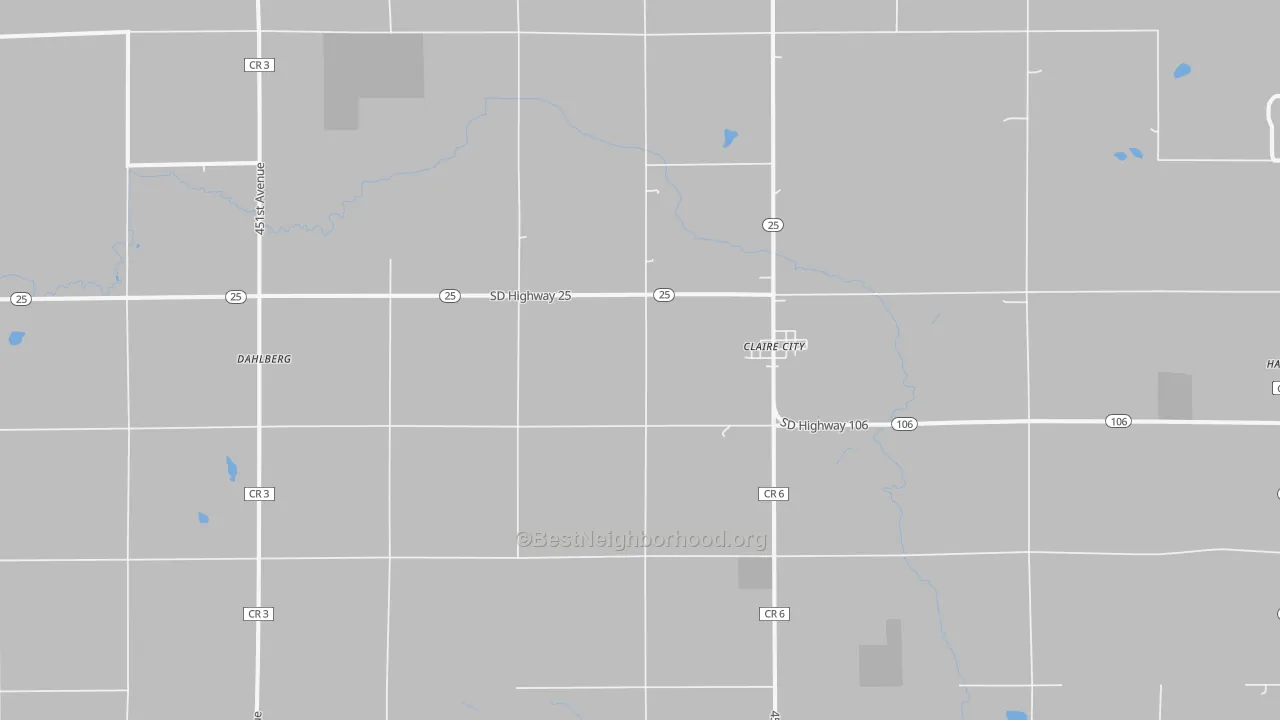 Transit Grade map of Claire City, SD