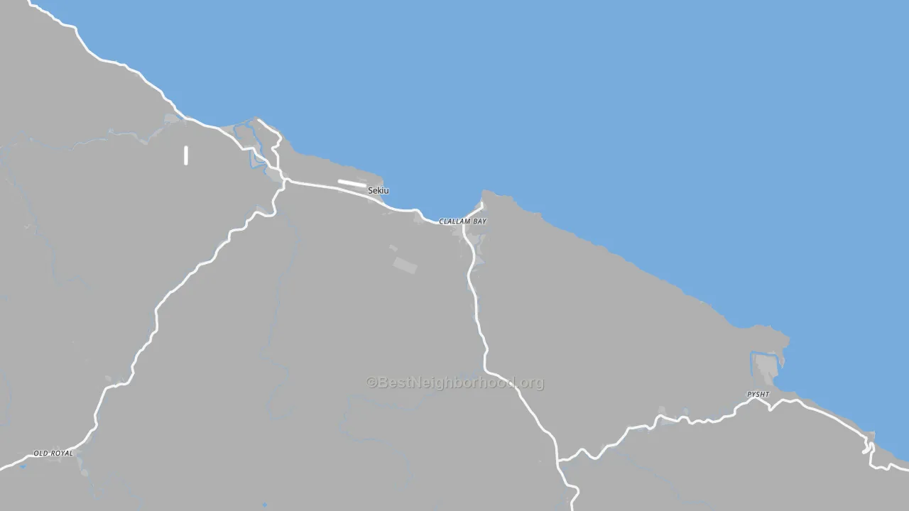 Transit Grade map of Clallam Bay, WA