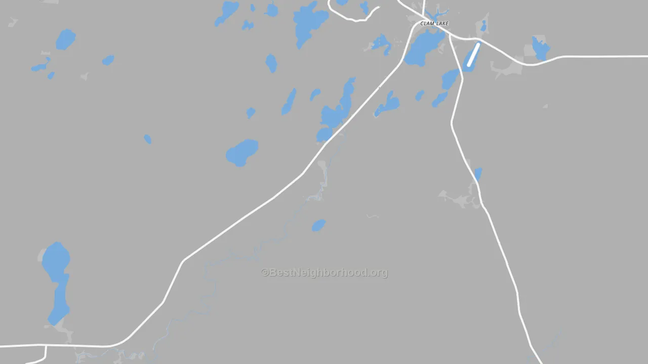 Transit Grade map of Clam Lake, WI