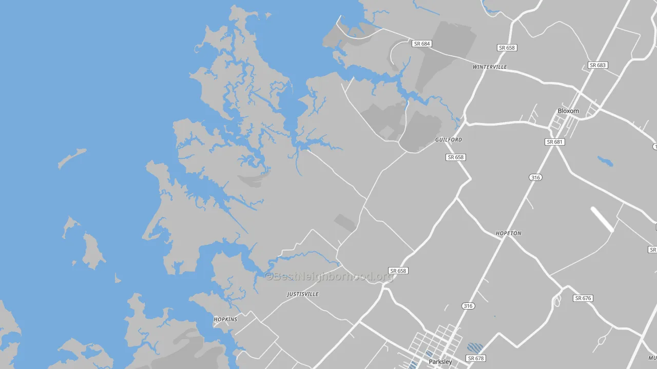Transit Grade map of Clam, VA