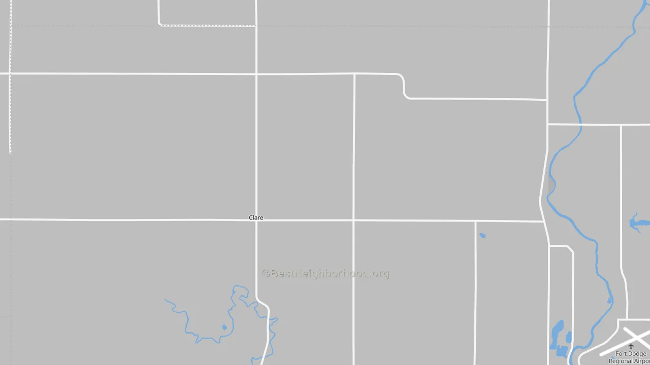 Transit Grade map of Clare, IA