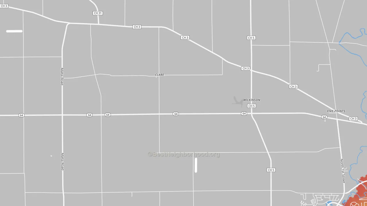 Transit Grade map of Clare, IL