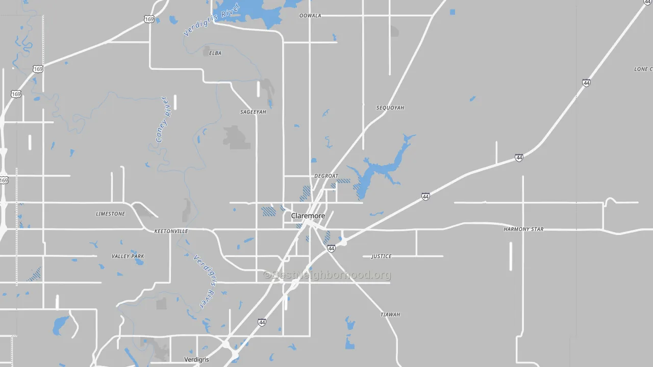 Transit Grade map of Claremore, OK