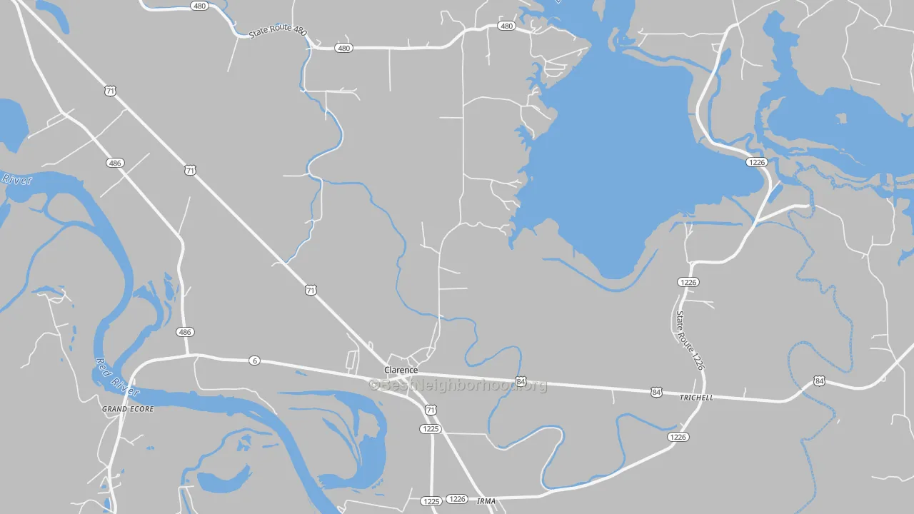 Transit Grade map of Clarence, LA