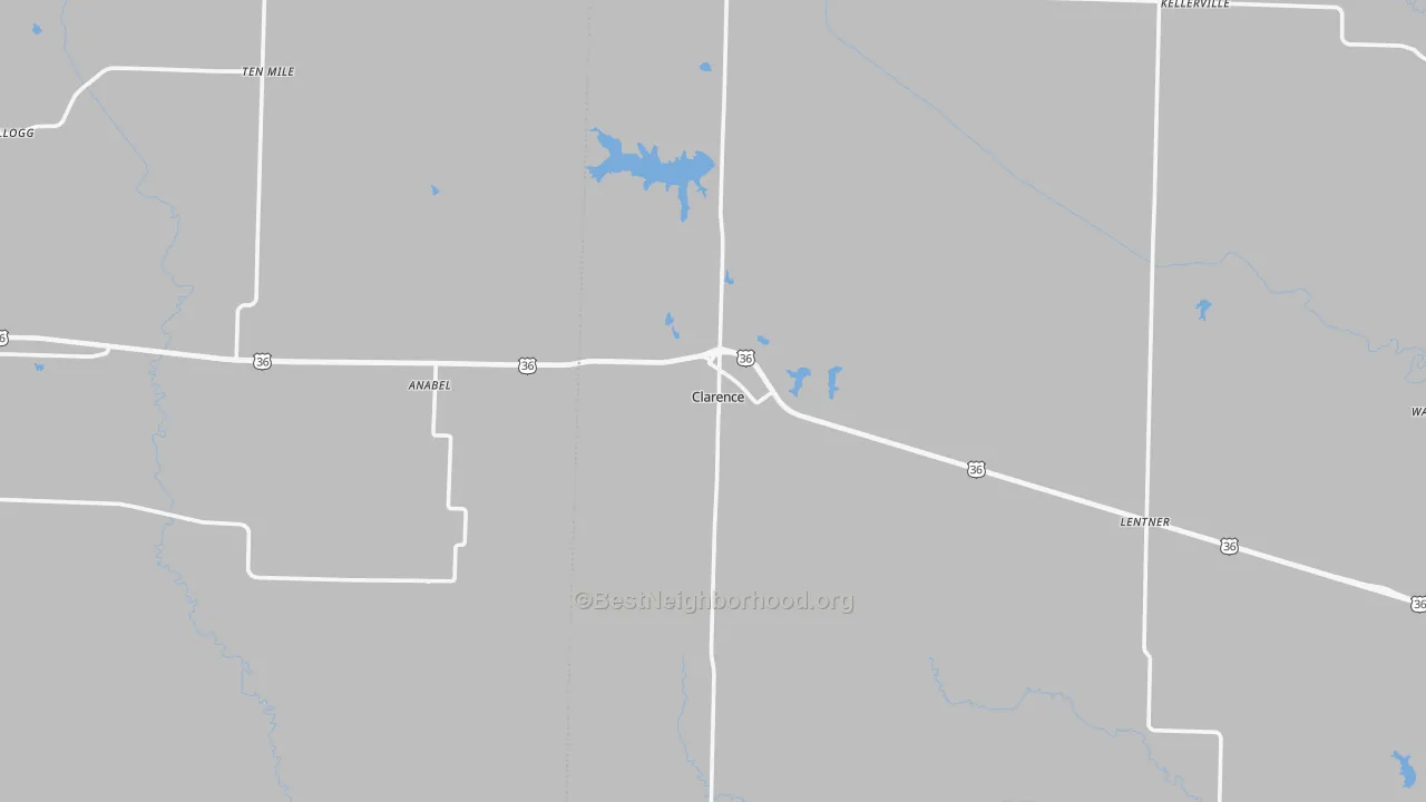 Transit Grade map of Clarence, MO