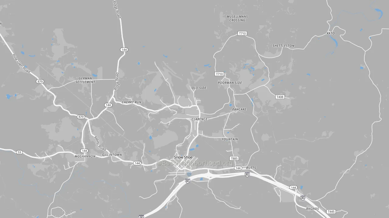 Transit Grade map of Clarence, PA