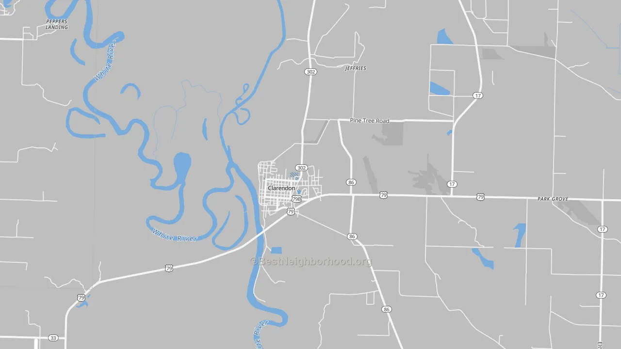 Transit Grade map of Clarendon, AR