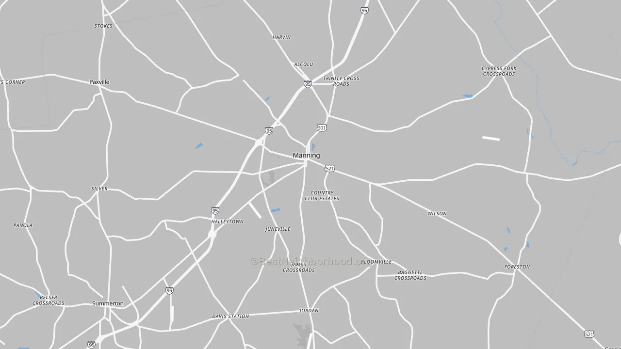 Transit Grade map of Clarendon County, SC