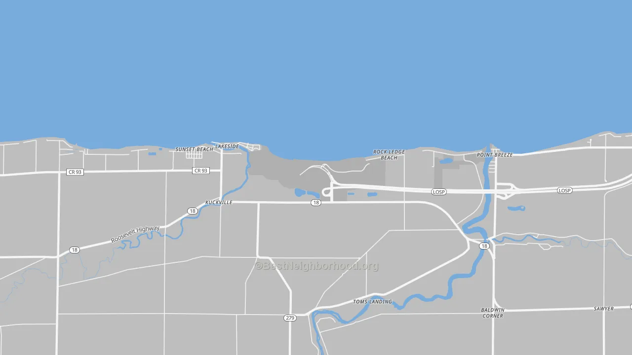 Transit Grade map of Clarendon, NY