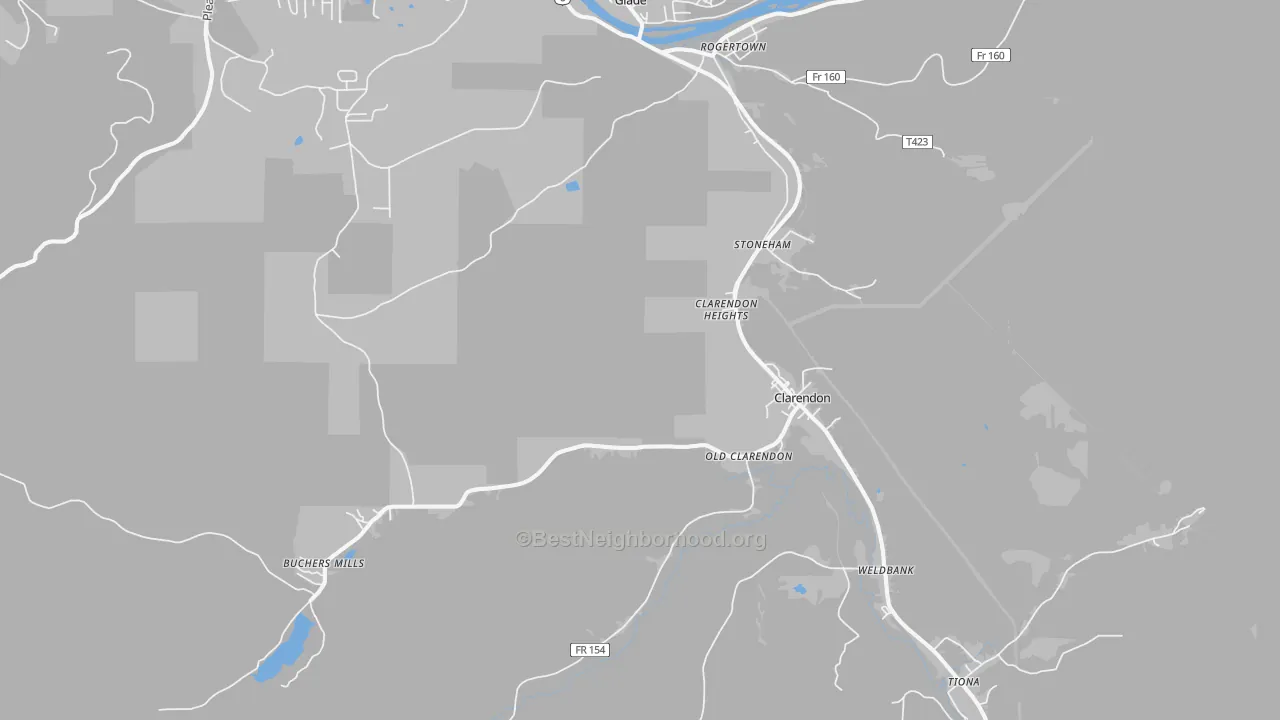 Transit Grade map of Clarendon, PA