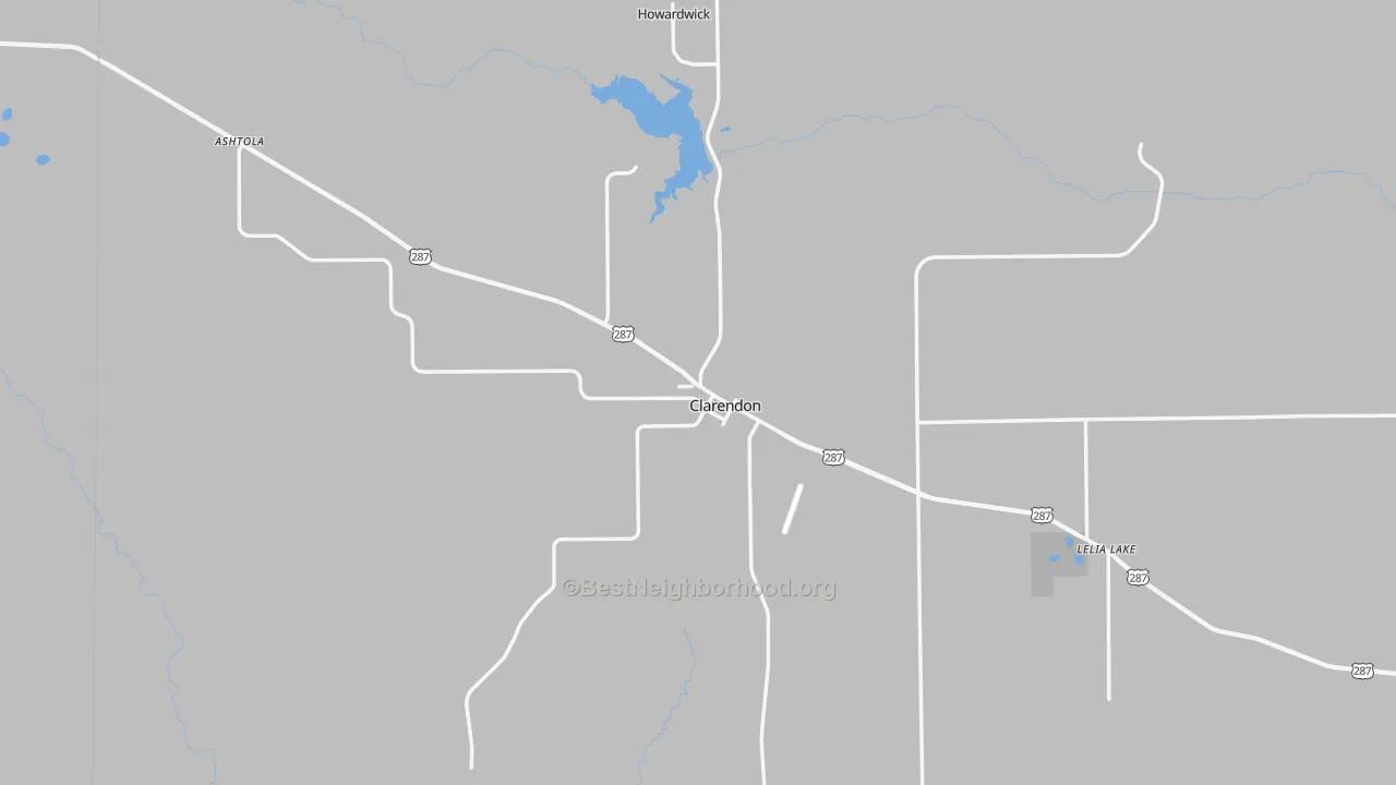 Transit Grade map of Clarendon, TX