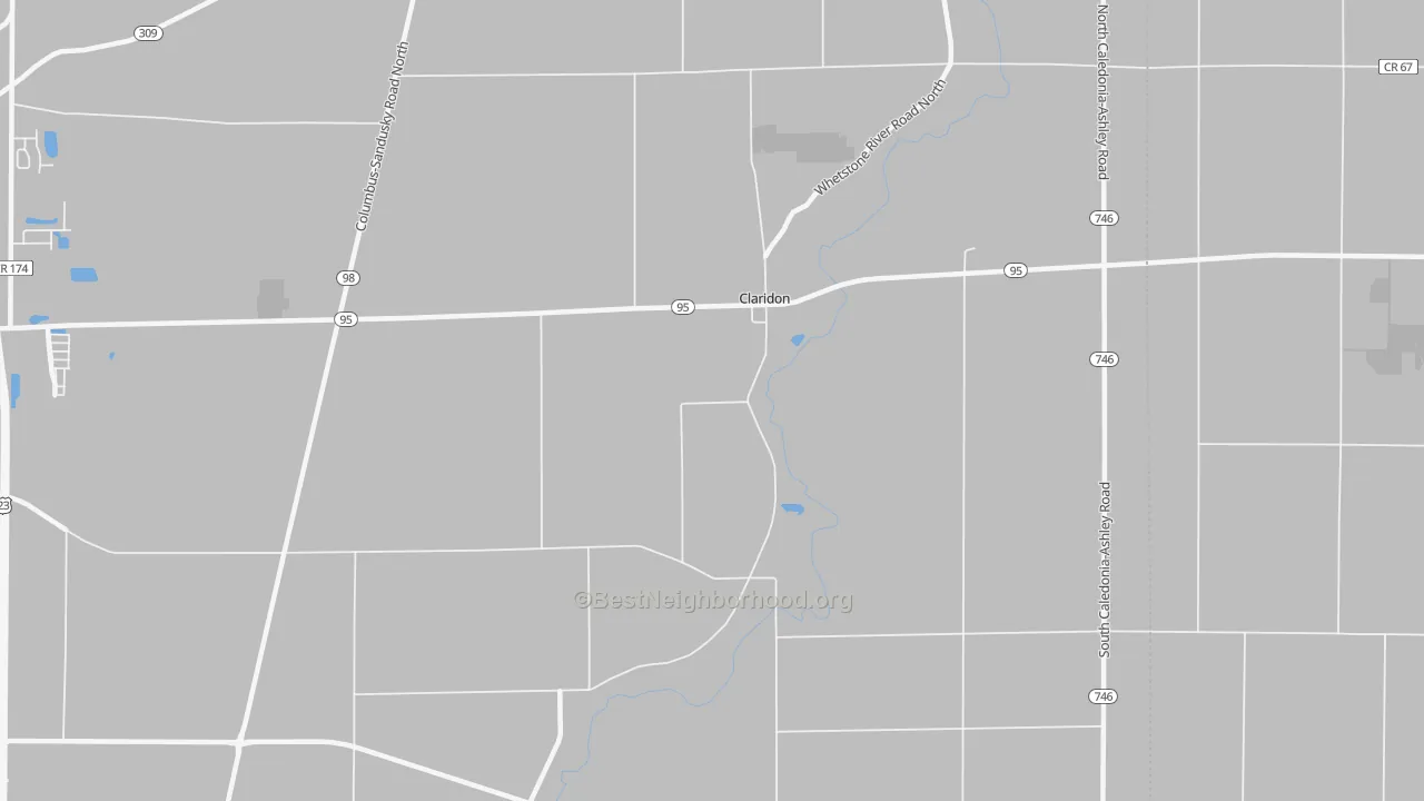 Transit Grade map of Claridon, OH