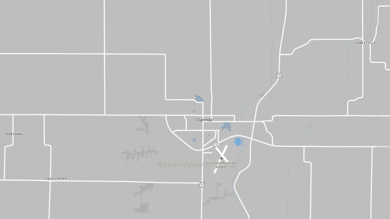 Transit Grade map of Clarinda, IA