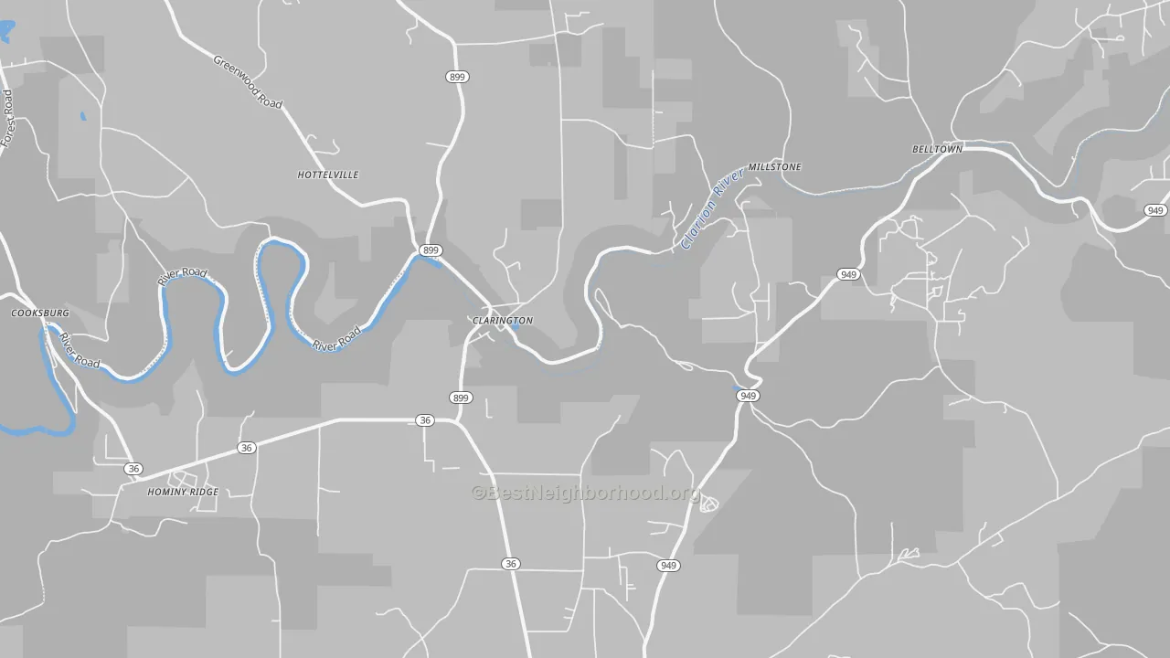 Transit Grade map of Clarington, PA