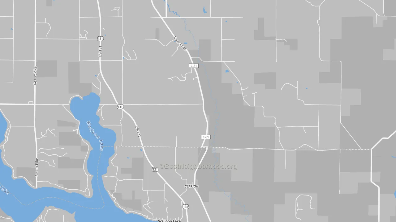 Transit Grade map of Clarion, MI