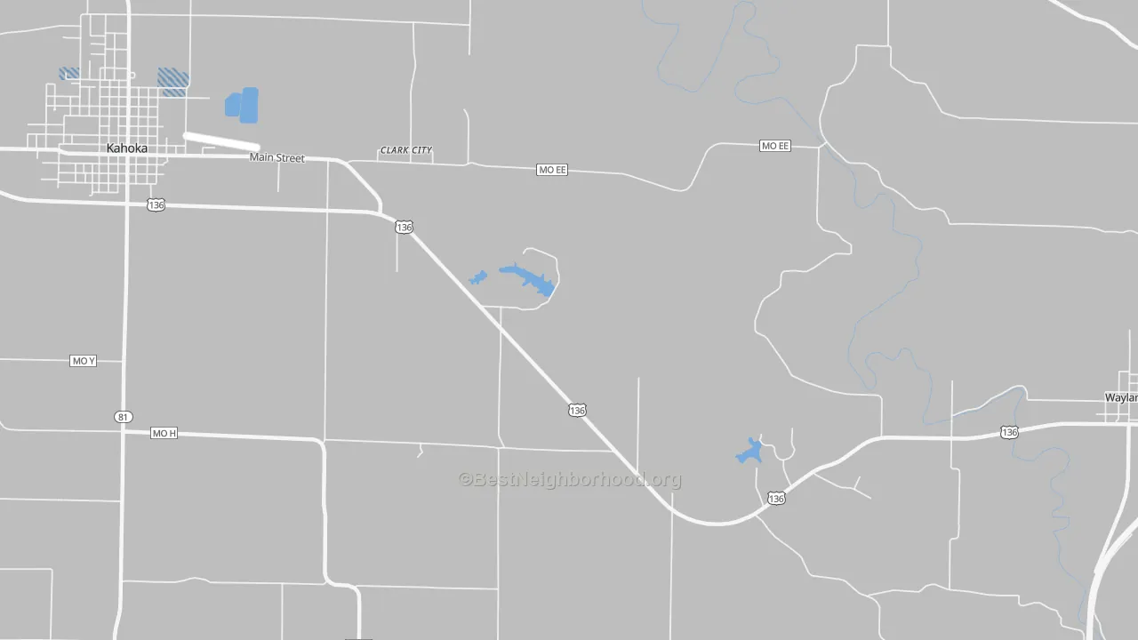 Transit Grade map of Clark City, MO