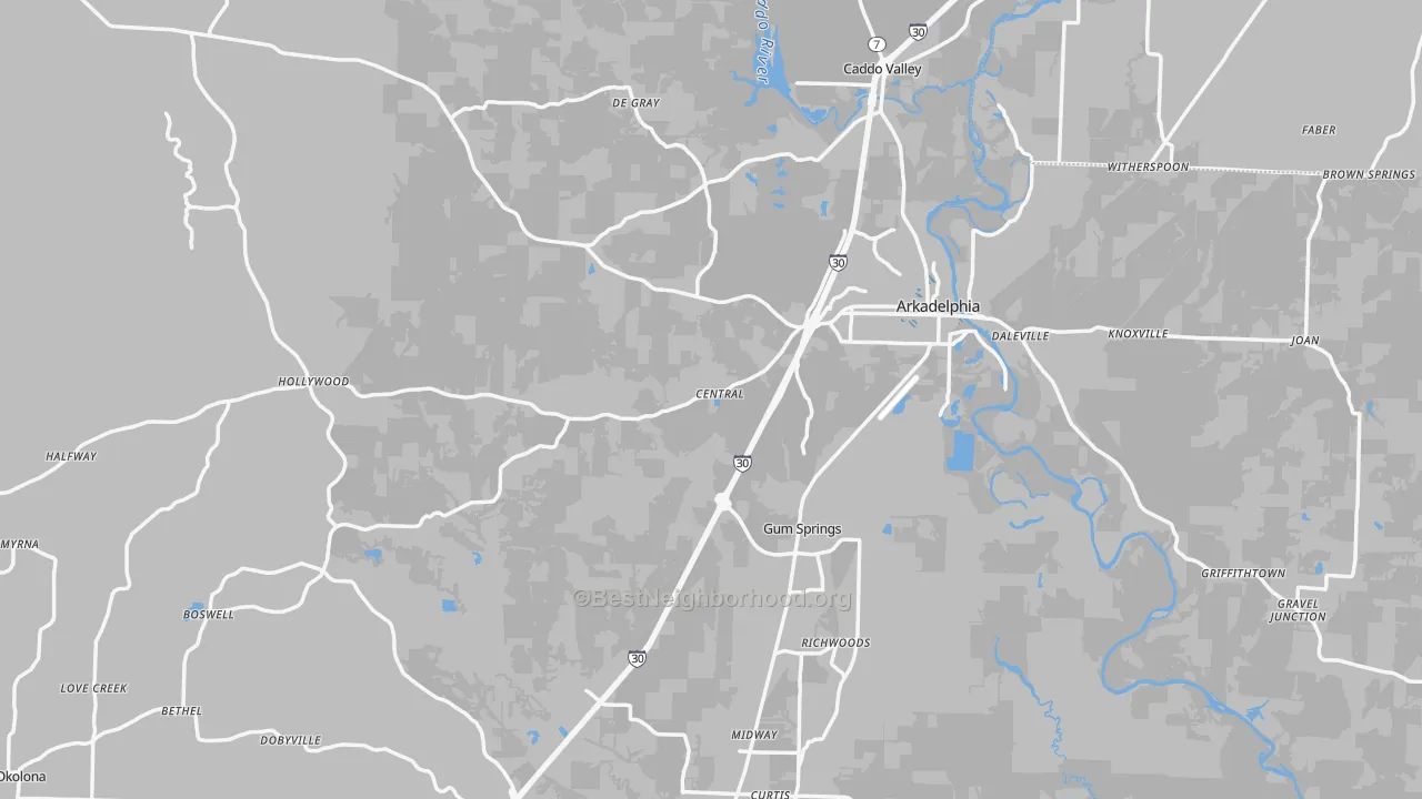 Transit Grade map of Clark County, AR