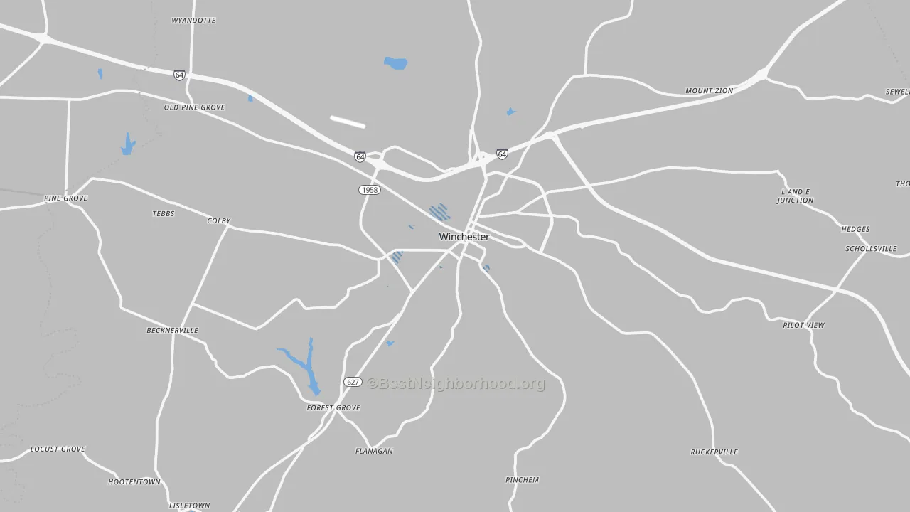 Transit Grade map of Clark County, KY