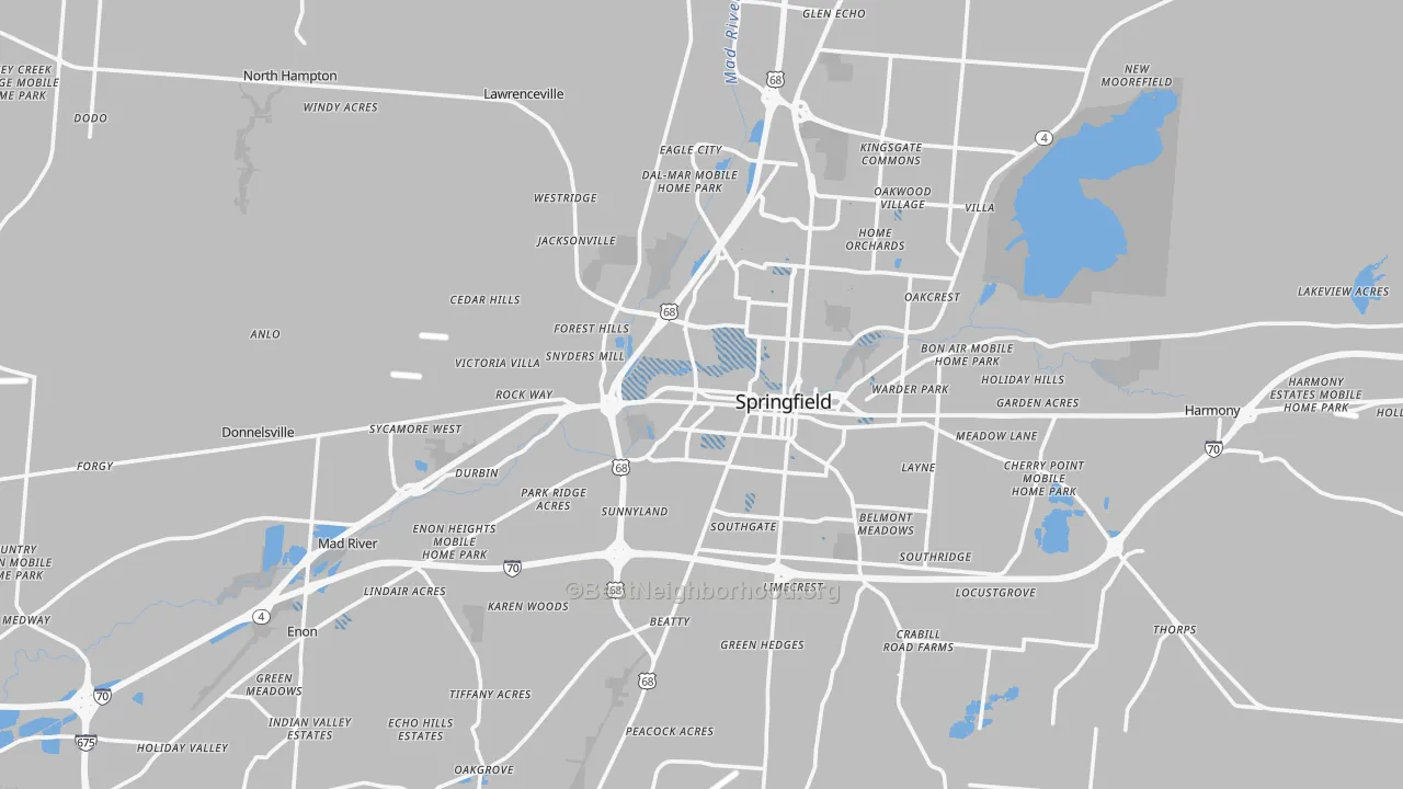 Transit Grade map of Clark County, OH
