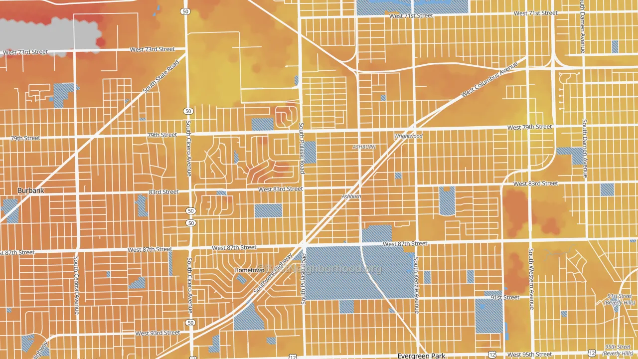 Transit Grade map of Clarkdale, Chicago, IL
