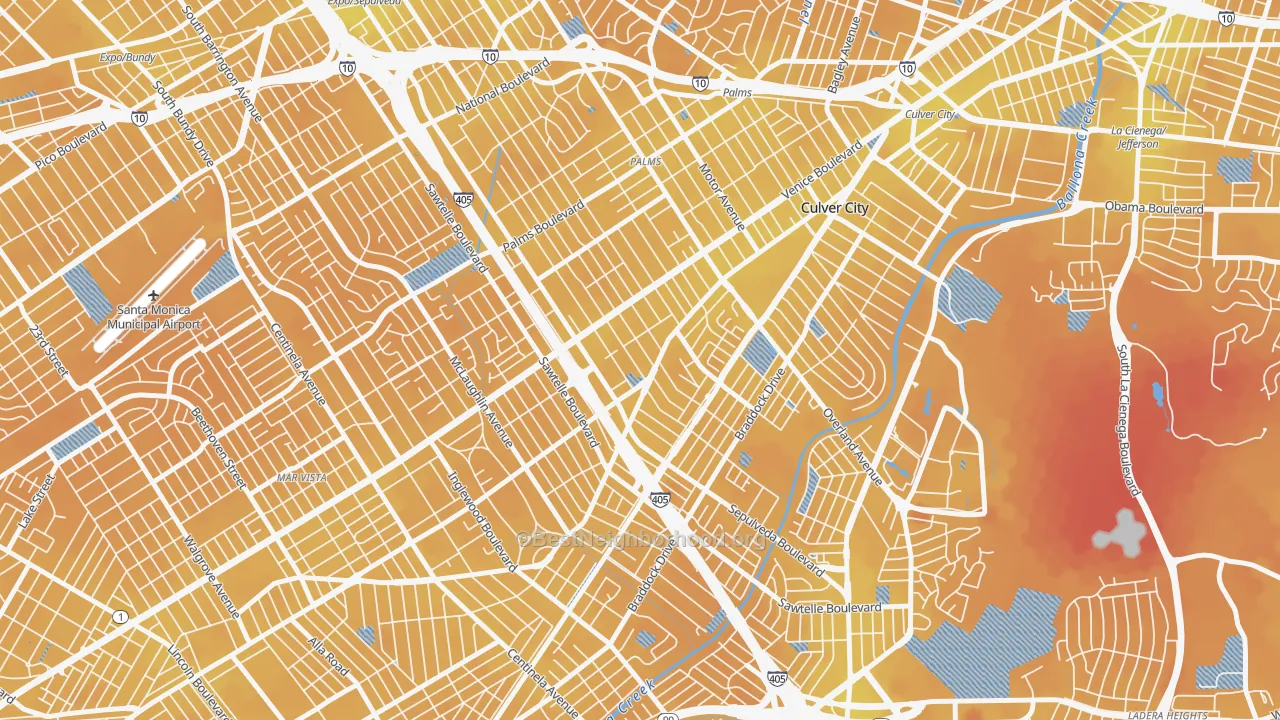 Transit Grade map of Clarkdale, Culver City, CA