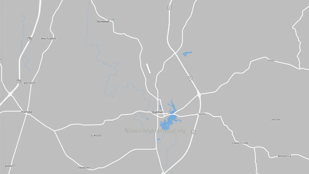 Transit Grade map of Clarke County, MS