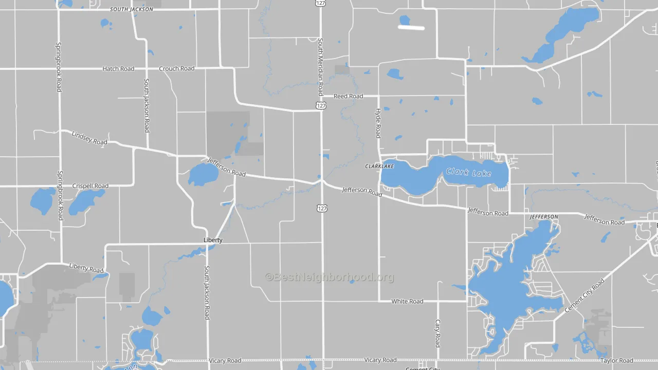 Transit Grade map of Clarklake, MI